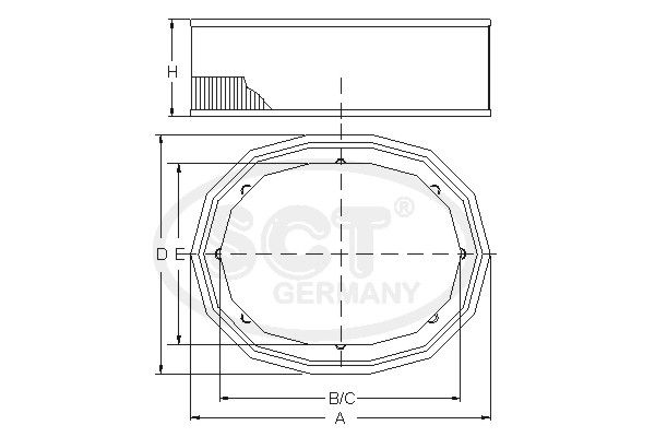 SCT GERMANY oro filtras SB 924